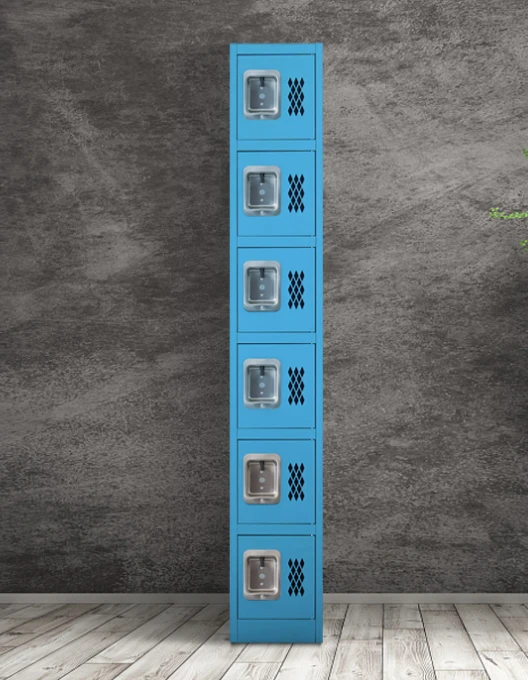 Blue 6 Door Locker